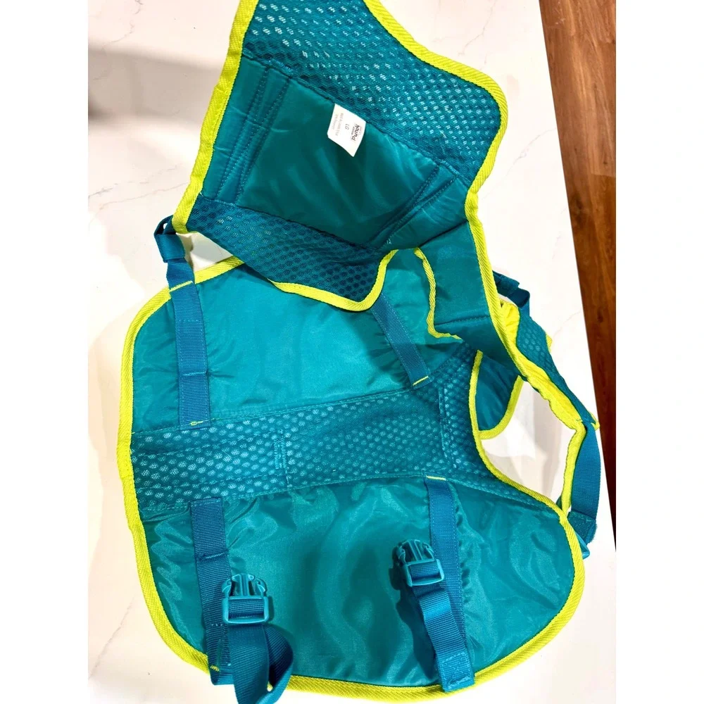 Outward Hound Dog Life Jacket Large LG Lime Green Teal Water Safety Vest
